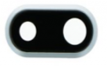 Cornice fotocamera posteriore e lente per iPhone 8 Plus Silv