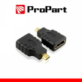 Adattatore Spina HDMI Micro(tipo D)-Presa HDMI (19PIN) dorat